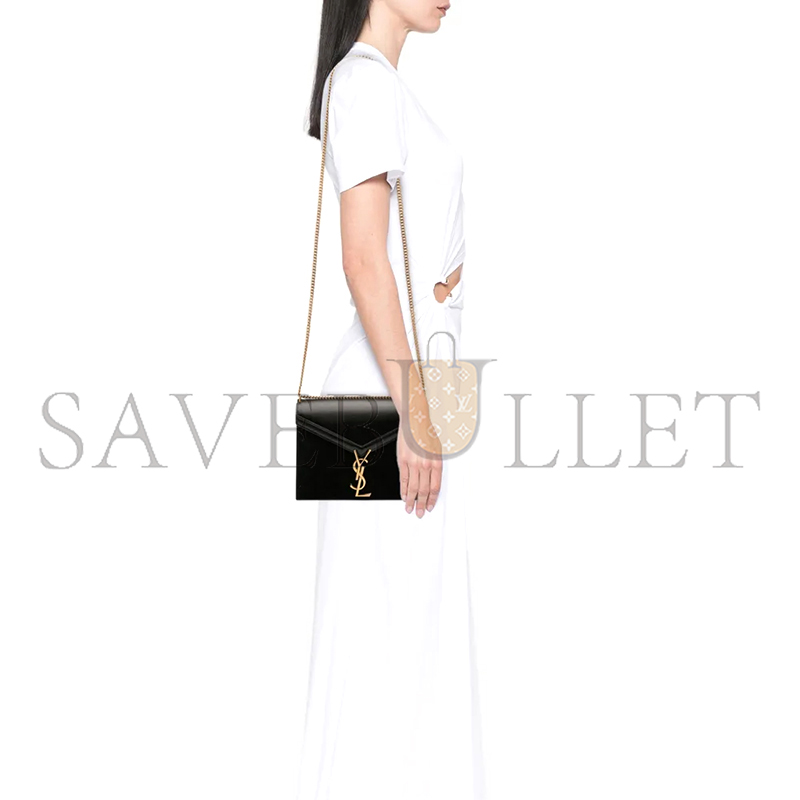 YSL CASSANDRA CHAIN BAG IN SUEDE AND LEATHER 532750 (22*16.5*5.5cm)